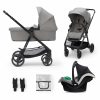 Kinderkraft babakocsi többfunkciós NEWLY 3in1 MINK PRO szürke – Zsebi Baba Shop