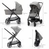 Kinderkraft babakocsi többfunkciós NEWLY 3in1 MINK PRO szürke – Zsebi Baba Shop