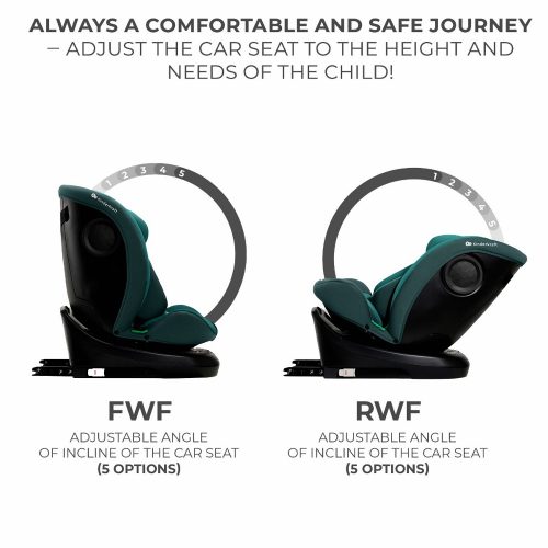 Kinderkraft gyerekülés I-Grow i-Size Isofix 40-150cm zöld-kék – 40–150 cm-es autósülés 5. kép