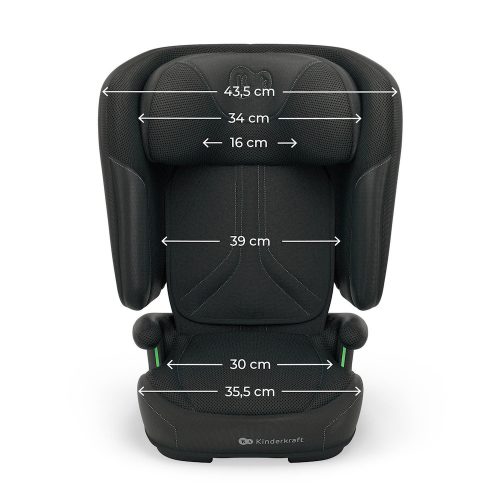 Kinderkraft gyerekülés Unity 2 i-Size Isofix 100-150cm fekete – autósülés 5. kép