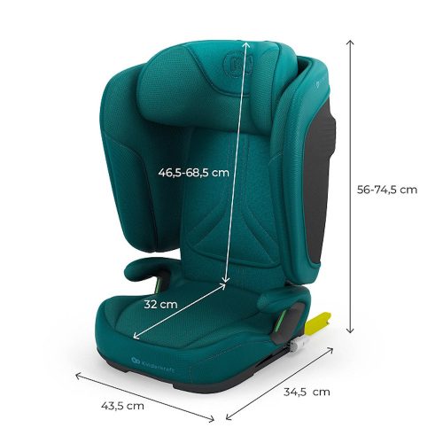 Kinderkraft gyerekülés Unity 2 i-Size Isofix 100-150cm zöld – autósülés 7. kép