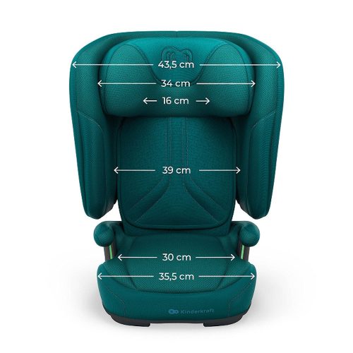 Kinderkraft gyerekülés Unity 2 i-Size Isofix 100-150cm zöld – autósülés 8. kép