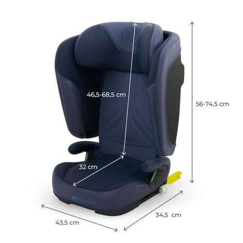 Kinderkraft gyerekülés Unity 2 i-Size Isofix 100-150cm navy – autósülés 1. kép