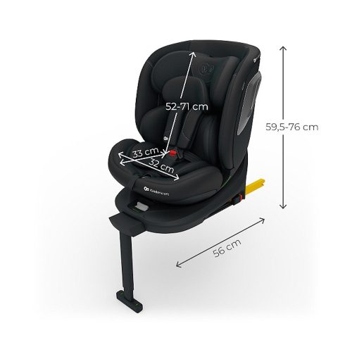 Kinderkraft gyerekülés I-360 Plus 2 i-Size Isofix 40-150cm fekete – 40–150 cm-es autósülés 7. kép