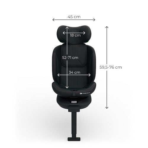 Kinderkraft gyerekülés I-360 Plus 2 i-Size Isofix 40-150cm fekete – 40–150 cm-es autósülés 1. kép