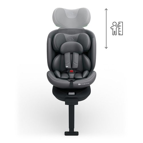 Kinderkraft gyerekülés I-360 Plus 2 i-Size Isofix 40-150cm szürke – 40–150 cm-es autósülés 5. kép