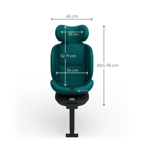 Kinderkraft gyerekülés I-360 Plus 2 i-Size Isofix 40-150cm zöld – 40–150 cm-es autósülés 1. kép