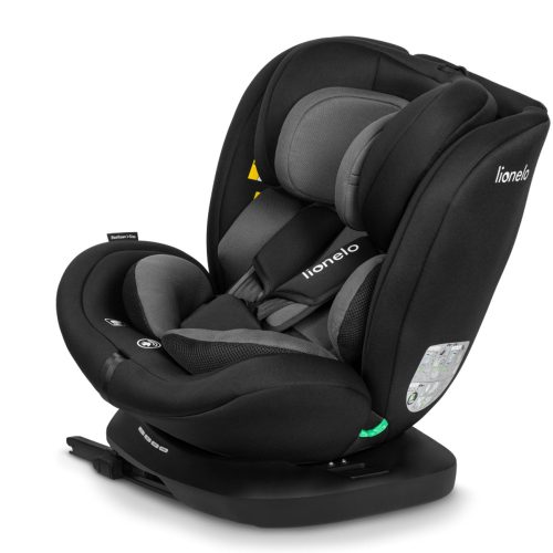 Lionelo gyerekülés Bastiaan i-Size Isofix 360 fok 40-150 cm fekete-szürke – 40–150 cm-es autósülés 5. kép