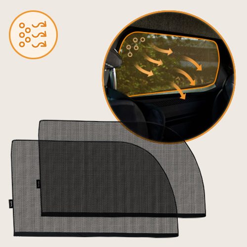 Lionelo autós napellenzõ függöny UV-, és szélálló 2 db Sunblocker fekete – autósülés 3. kép