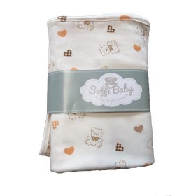 Soffi Baby takaró pamut dupla Maci és szívecske 80x100cm – babatermék