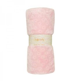 Soffi Baby takaró plüss dupla rózsaszín 75x100cm – babatermék 2. kép