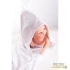 Stella fürdõlepedõ hímzett 110x110 fehér oroszlán – babatörölköző 1. kép