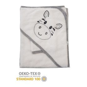 Stella fürdõlepedõ hímzett 80x80cm Zebra – babatörölköző
