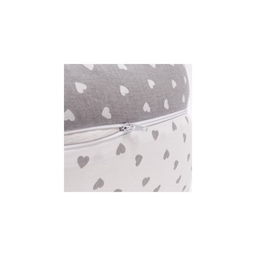 Scamp szoptatós párna univerzális pamut Little Heart White Grey SZPE136 – termékfotó
