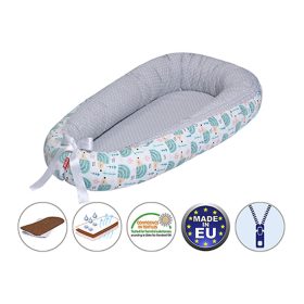 Scamp babafészek kókuszbetétes Hedgehog Green BF014 – Zsebi Baba Shop