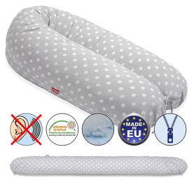Scamp szoptatós párna univerzális pamut Grey White Dots SZPE168 – termékfotó