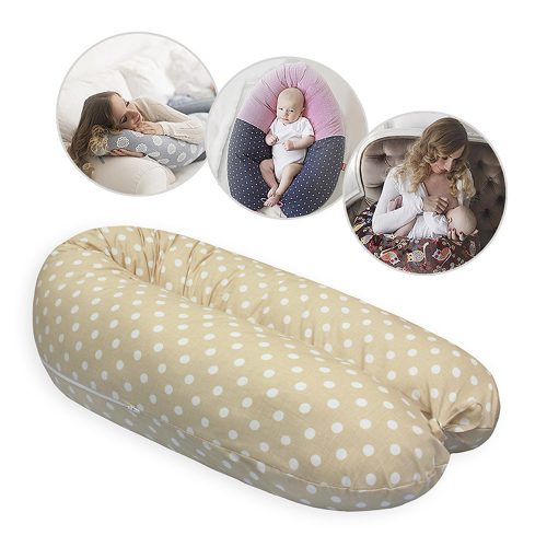 Scamp szoptatós párna univerzális pamut Beige Dots SZPE238 – termékfotó