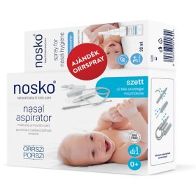 Nosko Orrszi Porszi orrszívó mûanyag szett 2 féle szívófejjel - ajándék orrspray – orrszívó