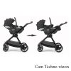 CAM hordozó Relax I-Size 40-87cm Modus és Techno Babila babakocsikra 179 fekete – babahordozó autósülés 1. kép