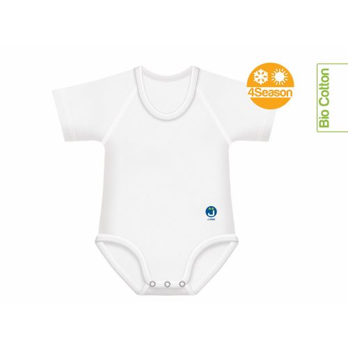 J Bimbi kombidressz 0-36 hó biopamut 4 Seasons  fehér 10843 – babatermék 1. kép