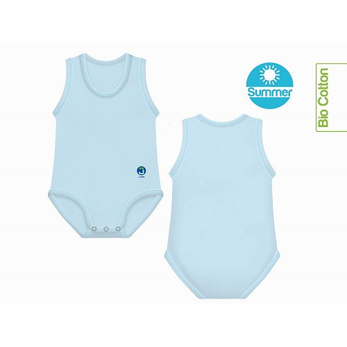 J Bimbi kombidressz 0-36 hó biopamut Summer világoskék 10862 – babatermék 3. kép