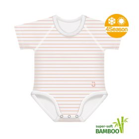J Bimbi kombidressz 0-36 hó bambusz 4 Seasons csíkos barack 12043 – babatermék 2. kép