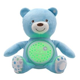 Chicco Baby Bear plüss maci projektorvetítö és éjszakai lámpa kék – Zsebi Baba Shop