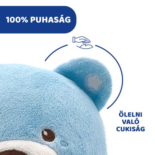 Chicco Baby Bear plüss maci projektorvetítö és éjszakai lámpa kék – Zsebi Baba Shop