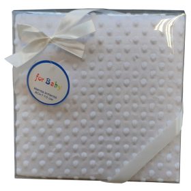 Gamberritos takaró plüss buborékos anyagú 80x110cm fehér 9999 – babatermék