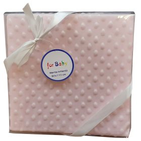Gamberritos takaró plüss buborékos anyagú 80x110cm rózsaszín 9999 – babatermék