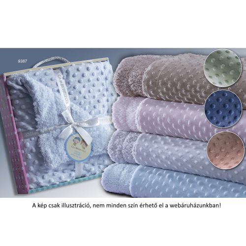Gamberritos takaró plüss/sherpa 80x110cm púderszín 9387 – babatermék 1. kép