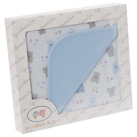 Gamberritos takaró pamut 80x80cm maci printed kék 10505 – babatermék