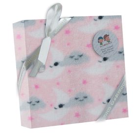 Gamberritos takaró - wellsoft 80x110cm hold/felhõ rózsaszín 10730 – babatermék