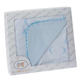 Gamberritos takaró pamut 80x80cm hold kék 10799 – babatermék