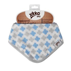 Xkko nyálkendõ patentos bambusz kék mintás BMBBND040 – nyálkendő