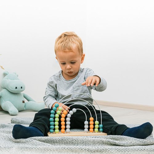 Zopa fa játék golyós számoló szivárvány 