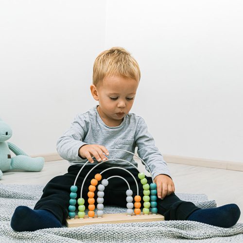 Zopa fa játék golyós számoló szivárvány 