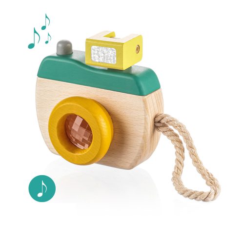 Zopa fa játék fényképezõgép zöld/sárga 