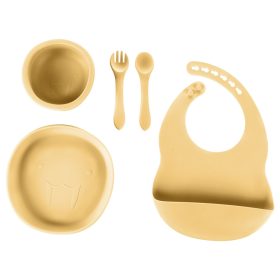 Zopa étkészlet szilikon 5 részes mustársárga – Zsebi Baba Shop