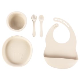 Zopa étkészlet szilikon 5 részes bézs – Zsebi Baba Shop
