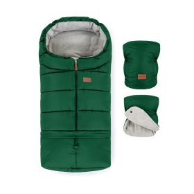   Petite and Mars Téli szett Jibot 3in1 bundazsák és kézmelegítõ kesztyû babakocsira Jasie Juicy Green