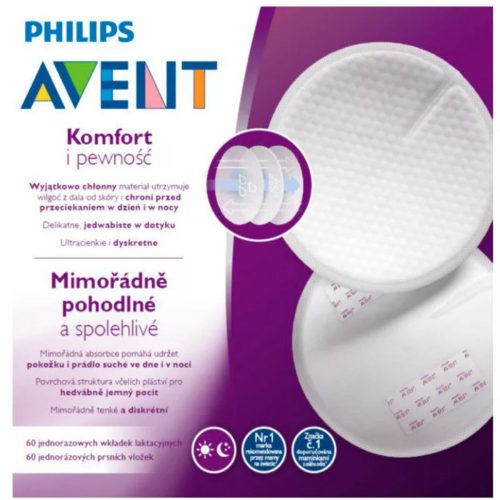 Philips AVENT melltartóbetét - eldobható nappali 60db SCF254/61 – melltartóbetét 1. kép