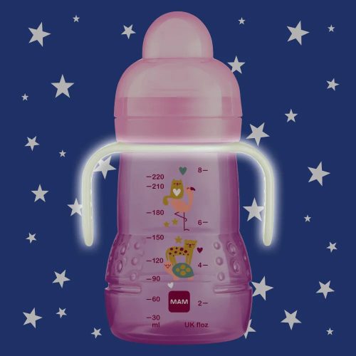 MAM ivópohár Trainer Night 220ml 4hó lány – Zsebi Baba Shop