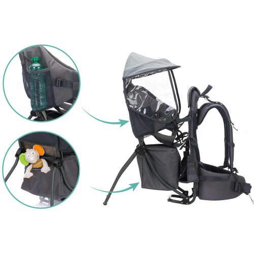 Fillikid háti hordozó Elite szürke HB110-07 – Zsebi Baba Shop