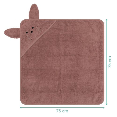Fillikid fürdõlepedõ 75x75cm nyuszi rózsaszín 1033-42 – babatörölköző 1. kép