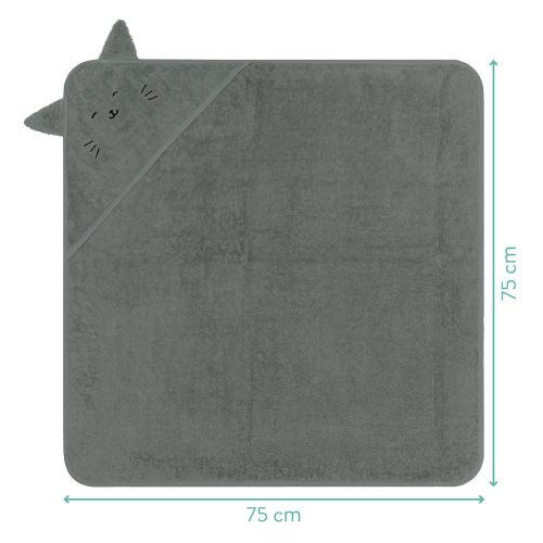 Fillikid fürdõlepedõ 75x75cm cica zöld 1033-44 – babatörölköző 1. kép
