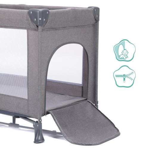 Fillikid utazóágy Milano 120x60cm szürke 4067-17 – utazóágy és járóka 7. kép