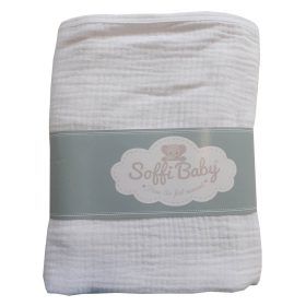 Soffi Baby takaró muszlin dupla fehér 70x90cm – babatermék