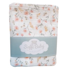 Soffi Baby takaró muszlin dupla virágmintás 70x90cm – babatermék