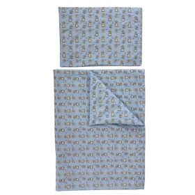 Soffi Baby ágynemû szett 2 részes 135x90 - 40x60cm Hód kék – Zsebi Baba Shop